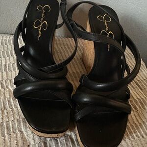 Jessica Simpson, black wedge, size 10